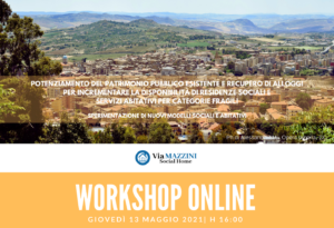 Locandina - Workshop on line 13 maggio 2021 - Via Mazzini Social Home